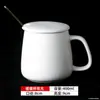 Taza con logo blanco, Taza de agua de cerámica con impresión de grabado