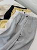 Pantalones de pierna ancha de una pieza de capa de aire para mujer 2025 Primavera Nuevo Estilo Coreano Cintura Elástica Rectos Casuales Pantalones Largos Venta al por Mayor