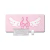 En stock punto gris ala nota musical tamaño grande alfombrilla de ratón engrosada antideslizante para juegos oficina teclado escritorio alfombrilla