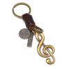 Llavero Vintage Tejido a Mano Creativo Personalidad Joyería para Festivales de Música Aleación Colgante de Nota Colgante para Bolso