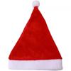 Decorações de Natal Natal de veludo vermelho dourado com borda de pelúcia chapéu de Natal adulto crianças chapéu de Natal