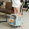Moorpet/Mopet Bolsa para Gato Bolsa para Mascotas Mochila Portátil para Salidas con Carrito, Transpirable Gran Capacidad Bolsa para Perro