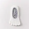 Calcetines de Yoga Personalizados de Cinco Dedos Calcetines Antideslizantes Profesionales para Pilates Calcetines Deportivos de Interior para Fitness para Mujer Fabricante Venta Directa al Por Mayor