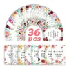 Cartões da Bíblia em Espanhol Modelo 36 Transfronteiriço Cartões de Bênção Florais em Aquarela Decoração de Diário Cartões de Ornamento para Desktop