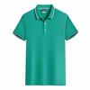 Ropa de trabajo de manga corta con solapa, polo estampado personalizado, ropa de fábrica, ropa de trabajo, camisa publicitaria cultural, camiseta con logotipo impreso bordado
