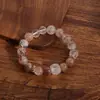 Pulsera de Cristal Super Siete Negro Transparente Dorado Natural para Mujer, Círculo Único, Cristal Blanco, Moda, Lujo Ligero, Pulsera Versátil, Mayoreo