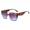 Nuevas de Moda Gafas de Sol Versátiles para Hombres y Mujeres con Montura Grande Montura Cuadrada Bicolor Personalizada Montura de PC Gafas de Venta al por Mayor Transfronteriza
