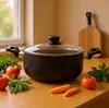 Panela de Sopa Antiaderente Doméstica com Cabo de Baquelite, Adequada para Fogão de Indução e Fogão a Gás
