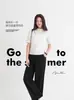 Playera de Tencel de Manga Corta con Cuello Mao Pequeño para Mujer, Top de Capa Base Fina de Ajuste Entallado para Primavera y Verano, Ropa Interior de Tencel Transpirable para Mujer