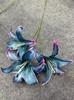 Simulación de lirio de 3 cabezas, rama única, lirio inteligente, flor falsa, decoración de auditorio de boda, flor falsa, hogar, fondo suave, arreglo floral