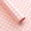 Papel de regalo para ramo fresco impermeable papel Ouya a cuadros verano Plaid floral material de embalaje floristería envoltorio papel de regalo