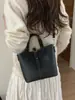 Bolso Cubo de Diseño de Nicho Retro Francés para Mujer, Bolso de Mano con Patrón de Lichi, Bolso de Hombro Cruzado de Moda para Viajes