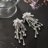 Pendientes de Borla con Cuentas de Cristal Mismo Estilo Fiebre para Mujer Nicho Exagerados Elegantes de Moda Versátiles