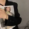 Pulseira Personalizada Trançada de Três Cores 2022 Exagerada Corrente Grossa de Aço Titânio Colar Nicho Mais Fácil de Combinar Quadrado Preto Feminino Verão