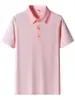 Camisas Polo de Alta Gama para Hombre y Mujer Verano 2026 Nuevo Estilo Sencillas y Versátiles Camisetas Casual de Negocios de Manga Corta de Seda de Hielo con Cuello