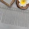 Atacado do Fabricante Corrente de Malha Preta e Branca Franja de Ferro Fita de Franja com Contas Prateadas Acessórios DIY para Roupas Sapatos Chapéus em Vários Tamanhos