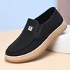 Novo Outono Masculino Antiderrapante Solado Macio Leve Tecido Tênis Slip-on Sapatos de Tecido Old Beijing Casuais para Pai Solado de Borracha