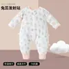 Saco de dormir con patas divididas Candy Teddy para bebé, gasa de seis capas de algodón de bambú, saco de dormir anti-patadas Clase A para niñas, pijama de manga larga