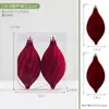Bolas Decorativas de Navidad, Bolas Rojas Vino en Forma de Cono, Adornos Creativos Afelpados para Árboles de Navidad, Bolas con Formas Únicas para Decoración de Escenas y Colgantes