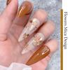 Lantejoulas de unhas de outono e inverno transfronteiriças em folhas de mármore de mica japonesa, decorações finas de unhas transparentes peroladas