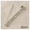 Accesorios para el cabello DIY Broche de imperdible plateado simple Materiales para pegar hechos a mano 25/35/45mm