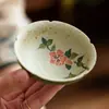 Taza de Té Negro Flint Negro Malakita Verde de Fabricante Taza de Té Cerámica Taza Sombrero Flor de Granada Taza Maestra Juego Personal de Té Kung Fu