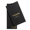 Etiquetas colgantes para tienda de ropa Cartulina negra Etiquetas para ropa de hombre y mujer Tarjetas de etiquetas de ropa Diseño gratuito Tarjetas colgantes Personalizado