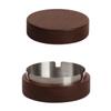 Cenicero de Acero Inoxidable Cenicero para Hogar Oficina con Tapa Anti Ceniza Volátil Creativo Nórdico Madera Maciza Dorado Redondo Vaso para Cigarrillos