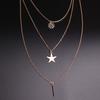 C201 Moda coreana versátil colar personalizado de estrela de cinco pontas acessórios design de nicho europeu e americano rede de influenciadores colar com pingente