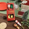 Conjunto de Colher e Garfo de Natal Transfronteiriço Alce Colher de Café Desenho Animado Fofo Aço Inoxidável Colher para Idosos Boneco Presente Caixa Colorida