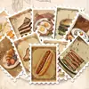 36 Pegatinas de Sellos de Postre de Fresa Vintage en Diseño de Pastel Estilo Antiguo para Equipaje, Diario y Decoración de Tarjetas al por Mayor