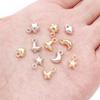 Colgante de plástico CCB con forma de estrella de cinco puntas, hecho a mano, pulsera de cuentas, cadena para teléfono móvil, accesorios de joyería con cuentas dispersas.