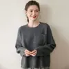 Nuevo Estilo de Invierno 2025 Primo Mayor y Pequeño Cachemira Ropa para Mujer Cuello Redondo Versátil Elegante Suéter de Punto