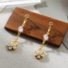 Pendientes de plata S925 con borlas y perlas de Corea del Sur, con degradado, estilo coreano, temperamento femenino, tendencia de moda, pendientes personalizados.