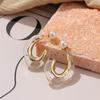 Pendientes de perlas Mu Shang para mujer, estilo europeo y americano de Hong Kong, nuevo diseño de moda, ropa de lujo ligera, joyería de moda para niñas, venta al por mayor