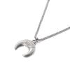 Collar de estilo coreano con colgante de luna dorada para mujer, cadena corta sencilla y a la moda, cadena distintiva para clavícula, regalo para niña