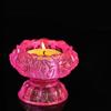 Candelabro de mantequilla de loto colorido, candelabro de ocho pies auspiciosos para el hogar, candelabro de vidrio para servir Buda, artículos de Buda, candelabro