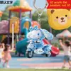 Llavero de Gato Rosa Plano 2D Decoración de Regalo Navideño Colgante Llavero de Coche Llavero de Mochila Cartera