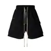 Pantalones Cortos de Herramienta Casuales de Nicho para Hombre 2025 Estilo Oscuro RO con Cordón y Múltiples Bolsillos Rectos Sueltos