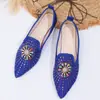 Zapatos Planos de Punta Aguda con Pedrería y Boca Baja Transfronterizos para Mujer, Nuevo Estilo Primavera/Verano 2026, Mocasines Slip-On de Talla Grande