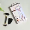 Set de Herramientas de Belleza Rodillo de Jade de Cuarzo Rosa Natural Transfronterizo para Masaje Gua Sha de Cuerpo Completo, Masaje Facial y Herramienta de Gua Sha para la Espalda