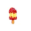 Brinquedo de Sorvete de Frutas de Chocolate Simulado DIY Artesanal Chaveiro de Celular Pingente de Bolsa Acessórios de Decoração para Copo d'Água