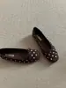 Zapatos planos de suela blanda, diseño único, de lunares, con punta poco profunda para mujer, nueva colección primavera/otoño 2026, con detalle de lazo, zapatos de noche
