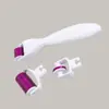 Rodillo de microagujas belleza 3 en 1 en stock rodillo dorado tres en uno cabezal de repuesto de microagujas 1200 agujas 600 agujas 180 agujas