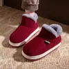 Chinelos de algodão para homens de meia-idade e idosos, novo modelo de inverno 2025, com calcanhar fechado, para interior, casa, antiderrapantes, de pelúcia, quentes, calçados de algodão para homens