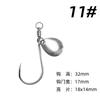 Señuelo anzuelo giratorio con rodamiento de bolas lentejuelas giratorias señuelo falso anzuelo simple anzuelo de hierro pesca marítima ligera ensartado anzuelo para lubina caballa