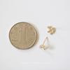 Pendientes de plata de ley 925 con diseño del Árbol de la Vida, chapados en oro de 14 quilates, con circonitas brillantes y una planta, bonitos pendientes pequeños para estudiantes.