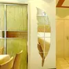 Espejo de plumas autoadhesivo creativo pegatinas de pared tridimensionales espejo de prueba para habitación de niños decoración de pegatinas de pared acrílicas para habitación de hotel TKV