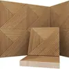 Nuevo Tablero Acústico Autoadhesivo Tablero de Espuma Tablero de Fieltro Decoración de Pared Fondo Tablero de Madera Pintado con Uv Grano de Madera Sonido Estéreo 3D Absorbente de Sonido