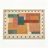 Tapete Sala de Estar Cor Dopamina Patchwork Estilo Étnico Retrô Tapete de Chão Quarto Impermeável Sem Lavagem Limpável Tapete Transfronteiriço